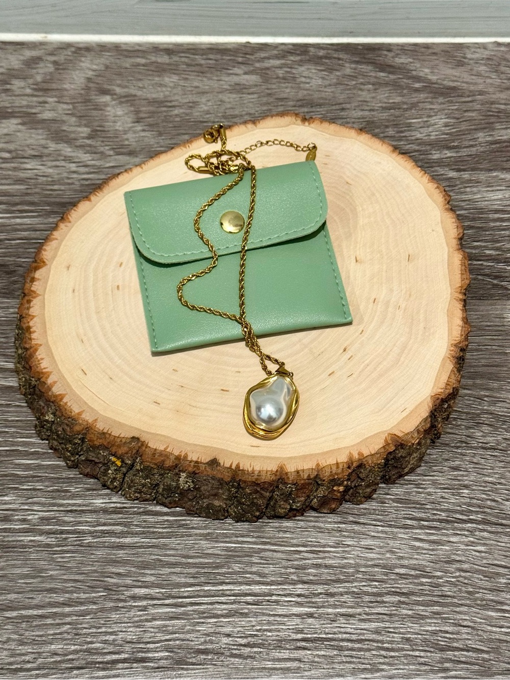 Marjorie Freshwater Pearl Drop Necklace
Gold plated over stainless steel